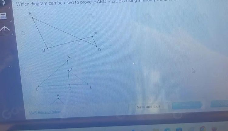 Which Diagram Can be Used To Prove △abc ~ △dec Using Similarity Transformations?